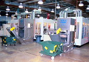 Wet collectors remove aluminum grinding dust. 